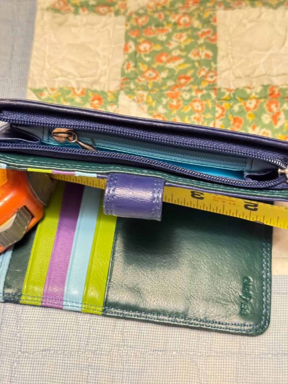 Belarno Multi Color Leather BiFold Wallet - Picture 6 of 6
